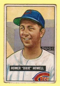 1951 Bowman #252 HOMER "DIXIE" HOWELL - Vintage - Picture 1 of 2