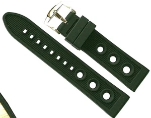 20MM WATERPROOF BLACK SILICON RALLY COOPER SPORTS WATCH STRAP ZRC FRANCE - Picture 1 of 5