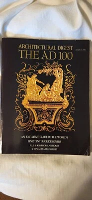 ARCHITECTURAL DIGEST THE AD 100 Special 100th Issue AUG. 1990-GREAT UNIQUE GIFT! - Image 1 of 4