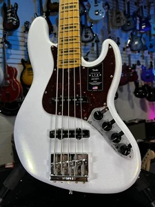 Fender American Ultra Jazz Bass V - Arctic Pearl with Maple Fingerboard! 737 - Picture 1 of 12