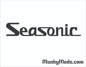 Seasonic Text Logo Computer PC Case Window Applique Vinyl Decal (Color Choices) - Bild 1 von 3