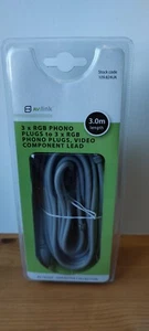 AV:Link Component Video Cable - 3 x RGB Phono To 3 x RGB Phono Lead - 3m - NOS - Picture 1 of 5