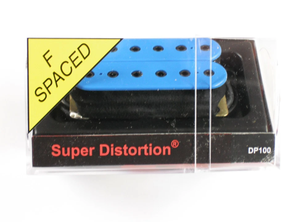 Puente de súper distorsión DiMarzio espaciado en F azul con postes negros DP 100 Foto 1 de 1
