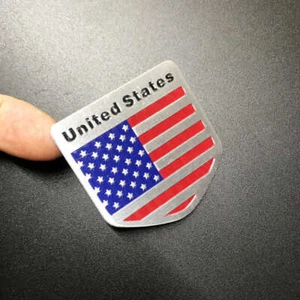 Old Glory Racing American Flag Shield Shape Car Body Side Sticker Emblem Badge - Imagen 1 de 12