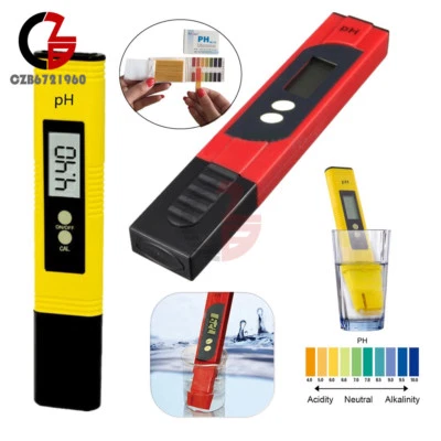 Digital Yellow/Red ON/OFF PH Value LCD Meter Tester Aquarium Pool Water Wine Pen - Image 1 of 4