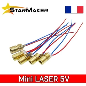 Module LASER Rouge 5V 650nm - DIY mini diode 6mm - Imagen 1 de 3