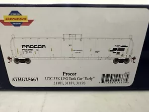 ATHEARN GENESIS-HO-PROCOR-UTC 33K LPG TANK CAR "EARLY" ATHG25667-3CAR PK - Picture 1 of 5