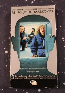 Being John Malkovich (VHS, 1999) John Cusack, Cameron Diaz - Blockbuster Rental - Picture 1 of 7