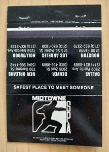 Midtowne Spa West Hollywood Gay Bar Map On Back Bathhouse Eagle Gold Coast Rage - Picture 1 of 3