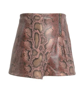 Hanna Banana Girls Mini Skirt Skort Size 7 Pink Faux Snake Leather NWT - Picture 1 of 9