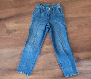 Jeans sueltos Old Navy tiro alto OG para mujer 4 bolsillos lisos secretos azules carpintero - Imagen 1 de 12