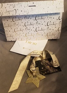 Christian Dior Metal Brass Star Charm Ornament w/ big & small bag, ribbon & card - Picture 1 of 7