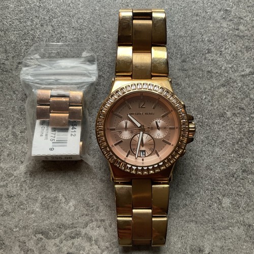 Orologio Michael Kors Dylan MK5412 Lunetta Oro Rosa Cronografo Donna Cassa 43mm D4