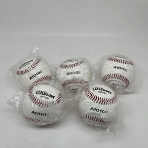 NEU MENGE 5 WILSON A1010S SST BASEBALL 9 ZOLL 5 OZ VOLLNARBENLEDERHÜLLE BLEM - Bild 1 von 4