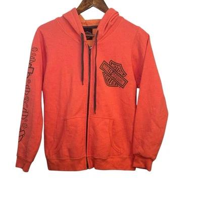 Sudadera con Capucha Harley Davidson Cremallera Completa Ontario Canadá Mujer’s Pequeña Coral Foto 1 de 4