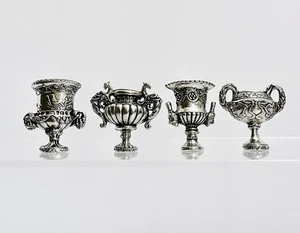 Miniature Fine Pewter Classic Urns Place Card Holders 1997 Set of 4 NIB - Picture 1 of 11