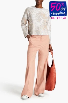 PVP €422 OTOÑO CACHEMIR Jacquard Cachemira Pullover Jersey Talla XS Cuadrado Tie Dye Foto 1 de 4