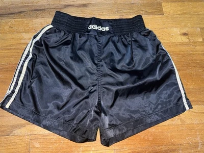 Adidas Satin Shorts Boxing Vintage 80’S SMALL Sprinter Shiny Nylon Retro Glanz - Image 1 of 3