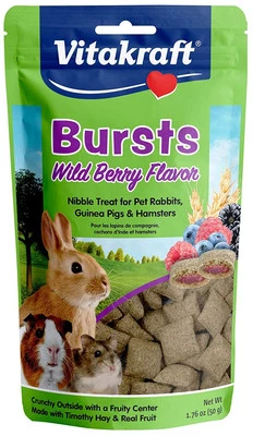 Vitakraft Bursts Timothy Hay Treats for Rabbits Guinea Pigs and Hamsters 1.76oz