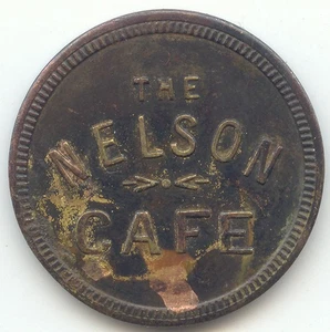 The Nelson Cafe Medaille, gut für 5c an der Bar, nicht aufgeführt - Bild 1 von 2