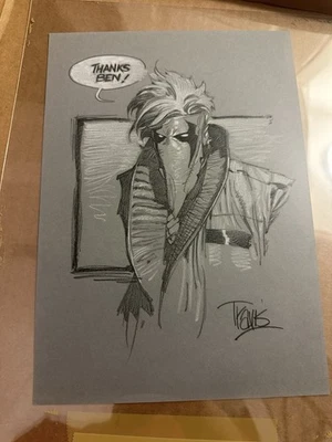 Travis Charest dibujo original firmado Grifter Wildcats Foto 1 de 2