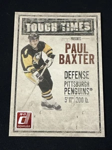 2010-11 Donruss Tough Times 7 Paul Baxter Pittsburgh Penguins - Picture 1 of 2