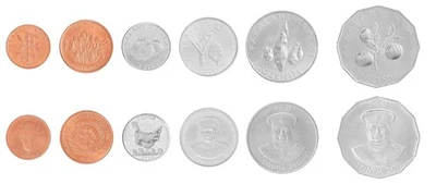 Tonga 1-50 Seniti 6 Pieces Set, 1981-2013, KM #66a-71, Mint - Image 1 of 4