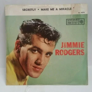 Jimmie Rodgers SECRETLY (GREAT ROCKABILLY 45/PS) #4070 PLAYS VG+ TO VG++ - Picture 1 of 6
