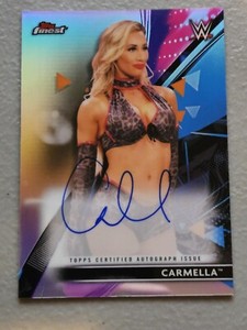wwe CARMELLA 2021 TOPPS FINEST AUTO card AUTOGRAPH SIGNED wrestling