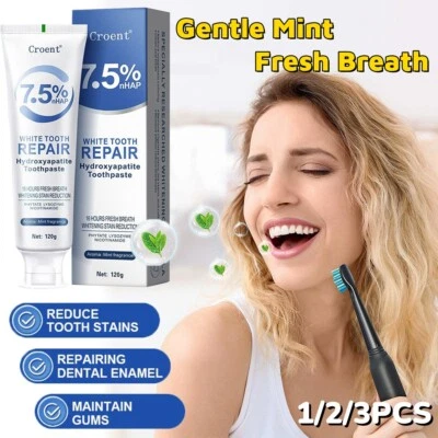 Hydroxyapatite Toothpaste Fresh Breath Enamel Protection Gentle Mint White Tooth - image 1 of 4