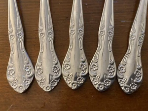 Konvolut Vintage Besteck Utica Edelstahl Blumen Rosen 14 Löffel Gabeln Messer - Bild 1 von 10