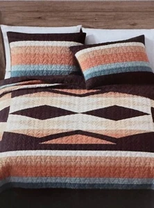 PENDLETON CRESCENT BUTTE 3pc F/Q QUILT 100% COTTON NIP SOUTHWEST MULTI COLOR NIP - Picture 1 of 12
