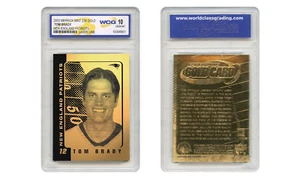 TOM BRADY 2004 Laser Line Gold Card NFL Graded GEM MINT 10 New England Patriots - Picture 1 of 3
