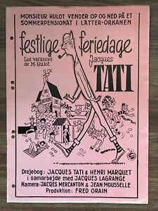 Les vacances de Monsieur Hulot Jacques Tati 1953 Danish Movie Press Release