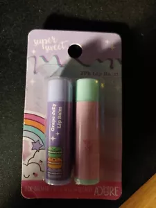 New Adore Lip balm 2 per pack. Grape /Cotton candy,vanilla/berry,cherry/strawber - Picture 1 of 7