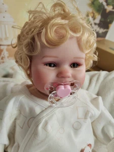 20inch Realistic Reborn Newborn Baby Dolls Vinyl Silicone Girl Doll Blonde Hair - Picture 1 of 6