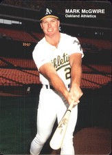 1989 Mother's McGwire #3 Mark McGwire  Holding bat/in front 