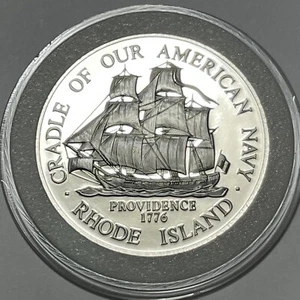 Rhode Island State Vintage Proof Collector Coin Sterling Silver Rare Round Medal - Picture 1 of 19