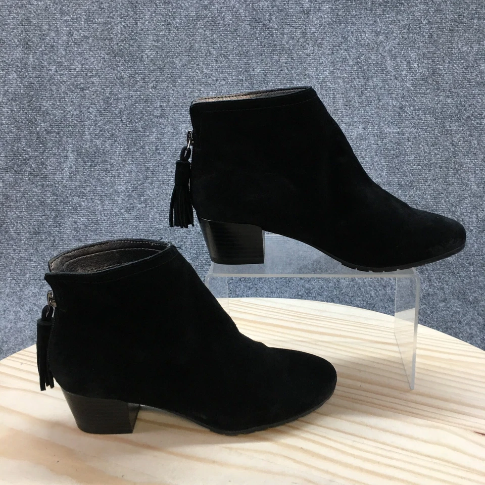 Kenneth Cole Reaction Boots Womens 6 M Pil-Age Ankle Bootie Black Leather Casual - Image 1 of 4