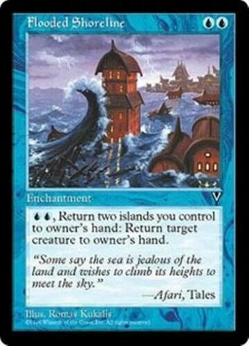 FLOODED SHORELINE Visions MTG Blue Enchantment RARE LP - Image 1 of 1