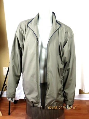 PROSPIRIT TALLA L HOMBRE VERDE OLIVA CORTAVIENTOS LIGERO CREMALLERA ABRIGO CHAQUETA Foto 1 de 4