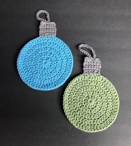 Two Handmade Crocheted Christmas Ornaments - Picture 1 of 3