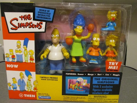 The Simpsons The Original Simpsons 2003 Now & and Then Playmates Interactive Set Cover
