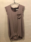 Mushroom Colour Silk Dress/top Size 8 / Small Excellent Condition