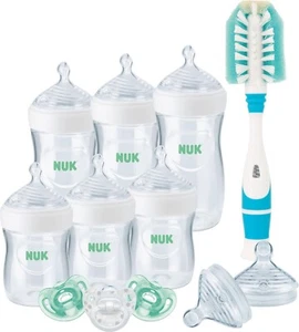 NUK Simply Natural Baby Bottle Gift Set with Cleaning Brush - 11ct - Picture 1 of 4