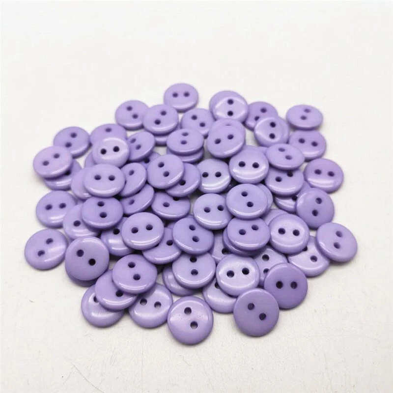 lot de 20 bouton scrapbooking 2 trou violet lilas mercerie couture 11 mm couture - Photo 1/1