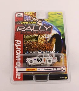 Auto World '70 Datsun 510, Chase Edition X-Traction Chassis, New on Card Read - Picture 1 of 11