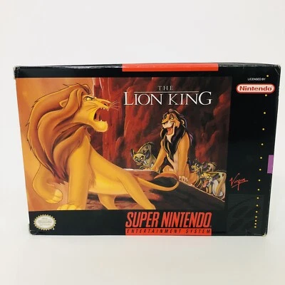 Caja Completa Videojuego Vintage Super Nintendo Entertainment The Lion King Años 90 Foto 1 de 4