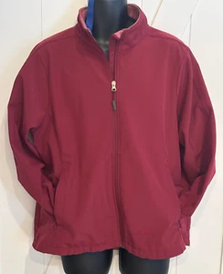 Cabelas Soft Shell Full Zip Men's Jacket Size 2XL Burgundy - Picture 1 of 9