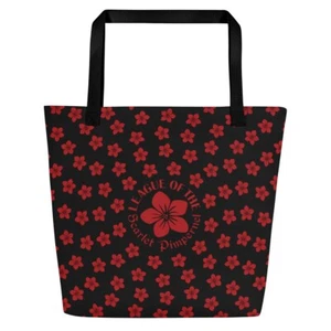Scarlet Pimpernel Pattern - Large Tote Beach Bag w/ Pocket by GatorDesign - Picture 1 of 6